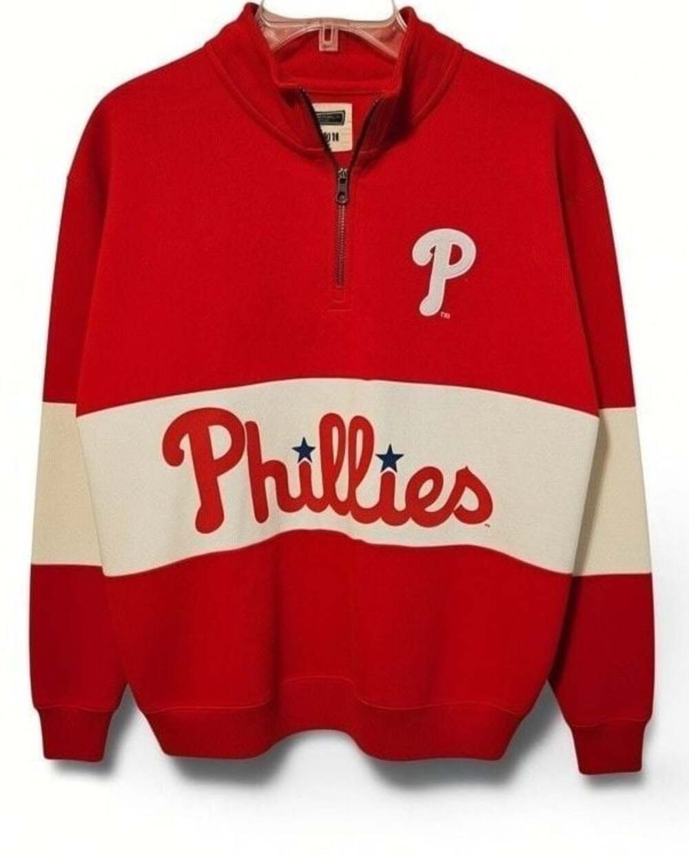Tailgate Philadelphia Phillies 1/4 Zip Pullover Sweatshirt Sz. Medium